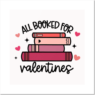 All Booked For Valentine_s Day Bookworm Library Books Heart Posters and Art